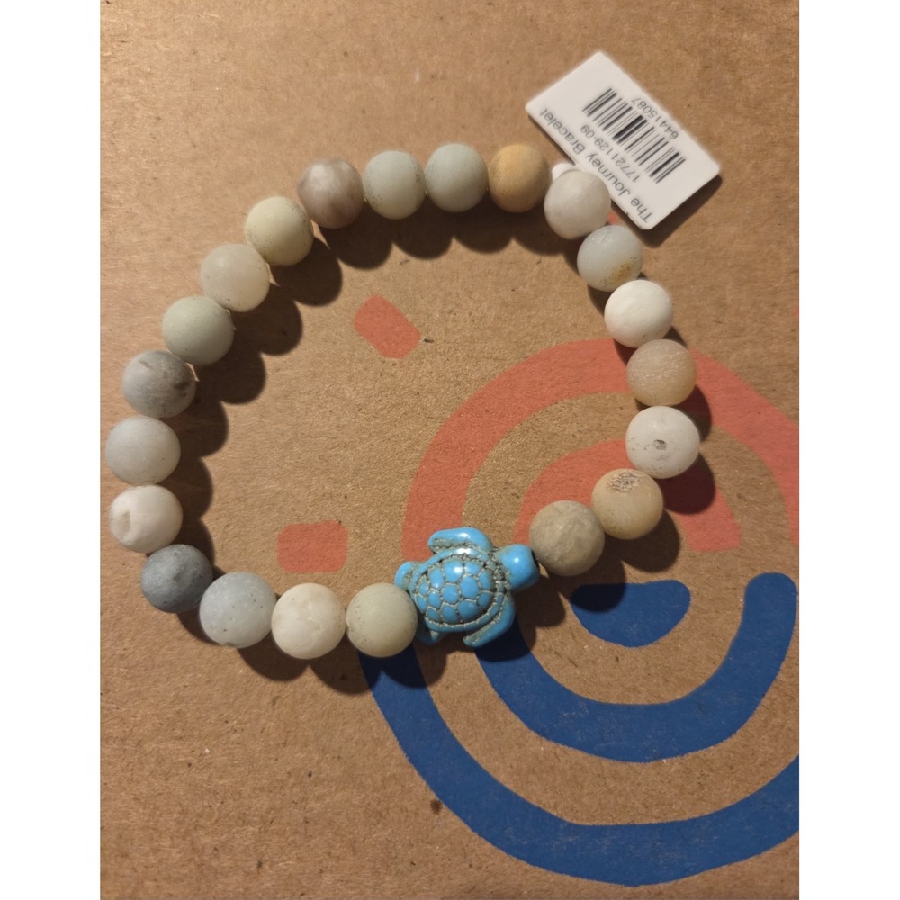 Fahlo New "The Journey"‎ Sea Turtle Tracking Bracelet in Sky Stone Handcrafted